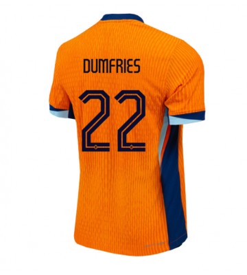 Nederländerna Denzel Dumfries #22 Hemmatröja EM 2024 Kortärmad